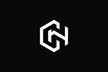 Minimal Innovative Initial CH logo and HC logo. Letter CH HC creative elegant Monogram. Premium Business logo icon. White color on black background