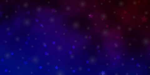 Dark Blue, Red vector pattern with abstract stars. Colorful illustration in abstract style with gradient stars. Pattern for wrapping gifts.