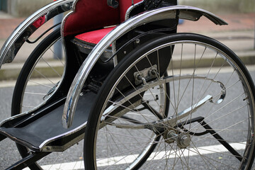 Japanese vehicle of the rickshaw of two tires