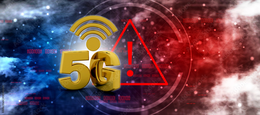 Poster 3d rendering 5g network 5g connection with wifi