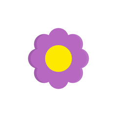 Flower flat, flowers icon, vector illustration isolated on white background