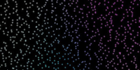Dark Pink, Blue vector background with small and big stars. Shining colorful illustration with small and big stars. Pattern for new year ad, booklets.