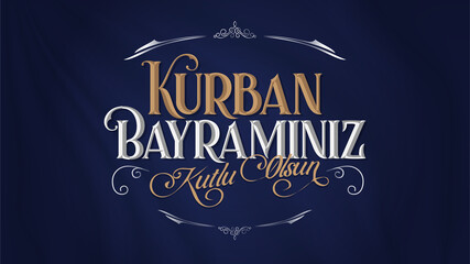 Happy Feast of the Sacrifice (Turkish: Kurban Bayraminiz Kutlu Olsun) Billboard, e Card, Social Media Design