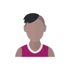 Young black girl avatar icon