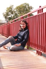 Fototapeta premium a portrait of a beautiful young woman