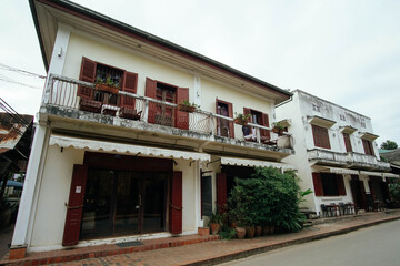 Fototapeta na wymiar The old building in Luang Prabang, Loas