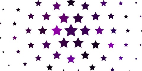 Light Purple vector background with colorful stars. Decorative illustration with stars on abstract template. Pattern for wrapping gifts.