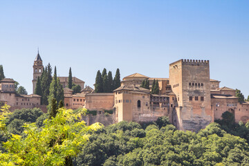 Fototapeta na wymiar Andalusian fortress Alhambra in Granada, Spain