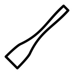 Wooden spatula. icon with outline style and perfect pixels. Suitable for website design, logos, applications and UI.