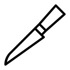 Kitchen knife. icon with outline style and perfect pixels. Suitable for website design, logos, applications and UI.