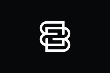 Minimal Innovative Initial B logo and BB logo. Letter B BB creative elegant Monogram. Premium Business logo icon. White color on black background - obrazy, fototapety, plakaty