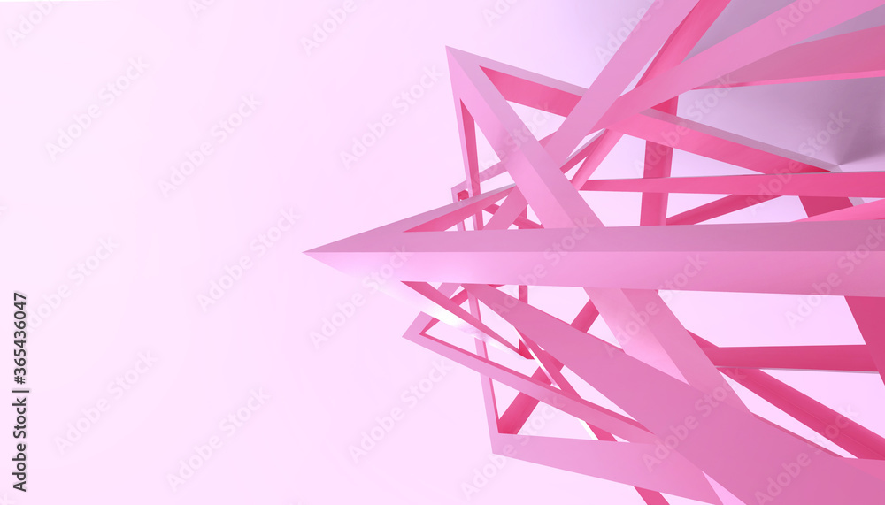 Poster geometric square creative idea concept courage and technology on red background -3d rendering