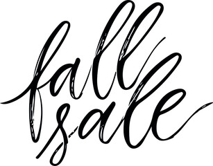 vector illustration brush calligraphy fall sale