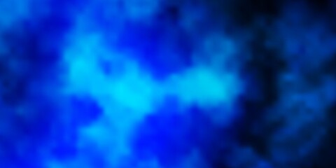 Light BLUE vector backdrop with cumulus. Colorful illustration with abstract gradient clouds. Template for websites.