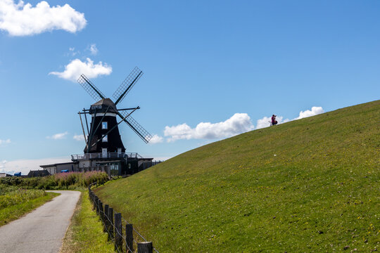 Windmill from 1652 AD on Pellworm Island, Germany