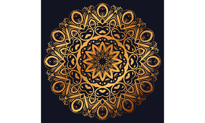 Wallpaper with luxury mandala theme. Luxury mandala background. Luxury mandala background with golden arabesque pattern arabic islamic east style.decorative mandala for print, poster, cover,flyer. 