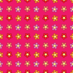 seamless floral pattern design on pink background.