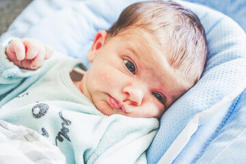 Lovely newoborn caucasian girl