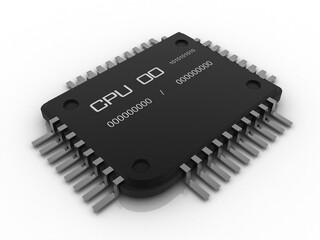 3d rendering microchips
