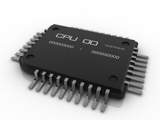 3d rendering microchips

