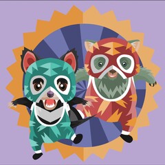 wombat and tasmanian devil wrestler