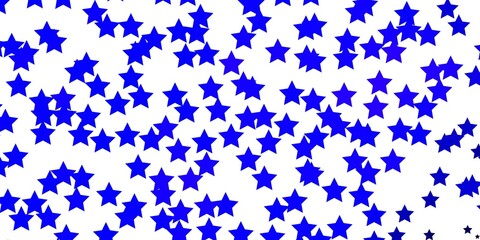 Fototapeta na wymiar Dark BLUE vector layout with bright stars. Colorful illustration with abstract gradient stars. Design for your business promotion.