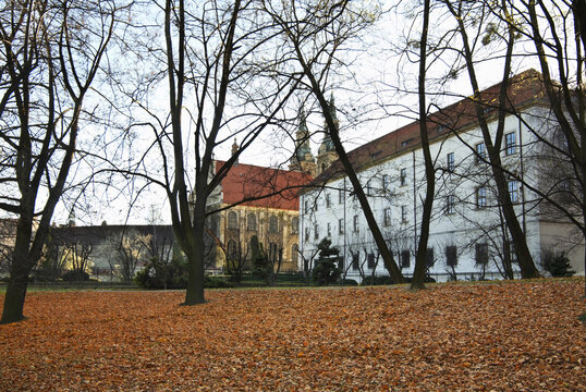Park in Brzeg. Opole voivodeship. Poland