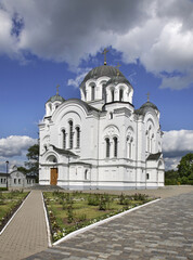 Fototapeta na wymiar Holy Cross Cathedral in Convent of Saint Euphrosyne. Polotsk. Belarus