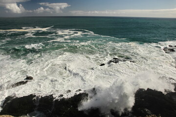 Rough sea along the coast in Australia