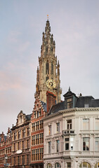 Fototapeta na wymiar Cathedral of Our Lady in Antwerp. Belgium