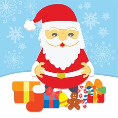 santa claus with gifts