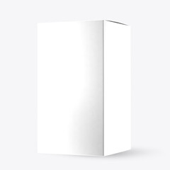 Mockup of a cardboard box isolated on white background