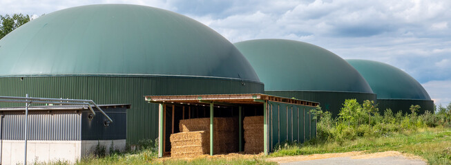 Panorama Biogasanlage in Deutschland	