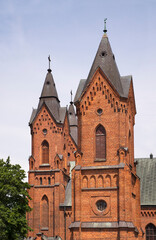 Obraz premium Church of Assumption of Blessed Virgin Mary in Ostrow Mazowiecka. Poland