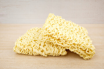 Fried noodles on a white background