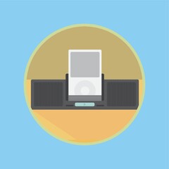 mp3 player on loudspeaker