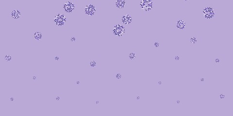 Light purple vector natural backdrop with flowers.