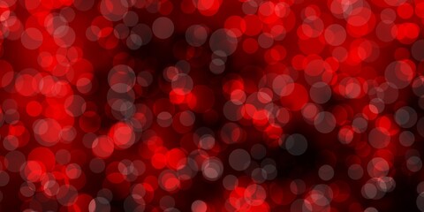 Light Red vector template with circles. Glitter abstract illustration with colorful drops. Pattern for wallpapers, curtains.