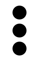 Three black circles on white background illustration