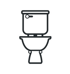 Wc Toilet bowl vector icon