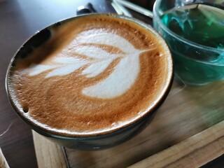 cappuccino in a glass