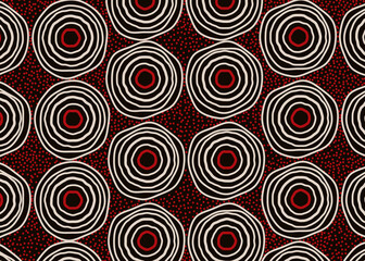Illustration based on aboriginal style of seamless pattern background.