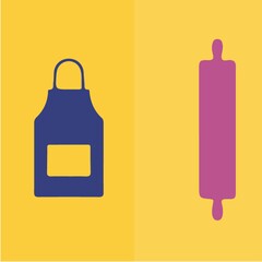 apron and rolling pin