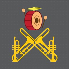 trumpet and drum