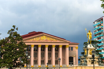 Obraz premium Batumi state drama theater. Famous building in the city center. Batumi old town.