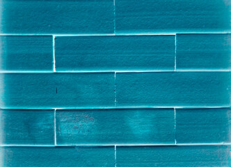 closeup of blue color brick wall in modern house architecture.brick wall background with blue color