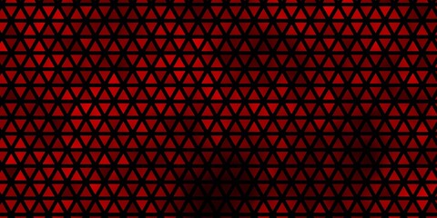 Dark Orange vector backdrop with lines, triangles.
