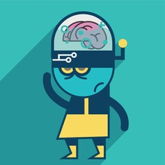robot with brain