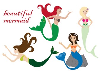 Obraz premium beautiful mermaids