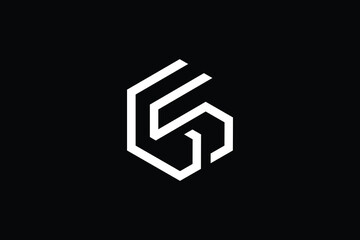 Minimal Innovative Initial GS logo and SG logo. Letter GS SG creative elegant Monogram. Premium Business logo icon. White color on black background